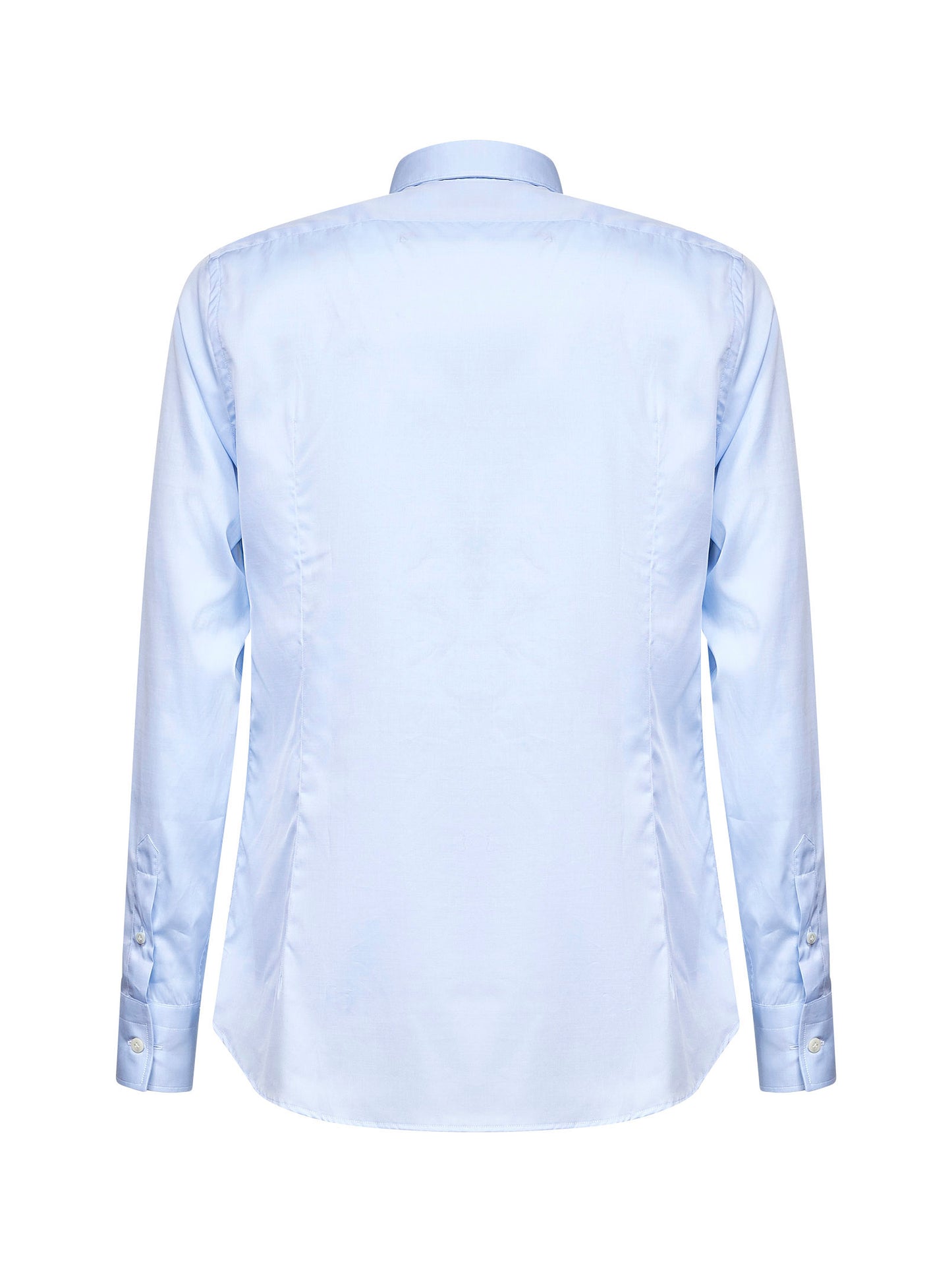 Camicia in popeline stretch di cotone celeste