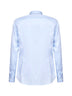 Camicia in popeline stretch di cotone celeste