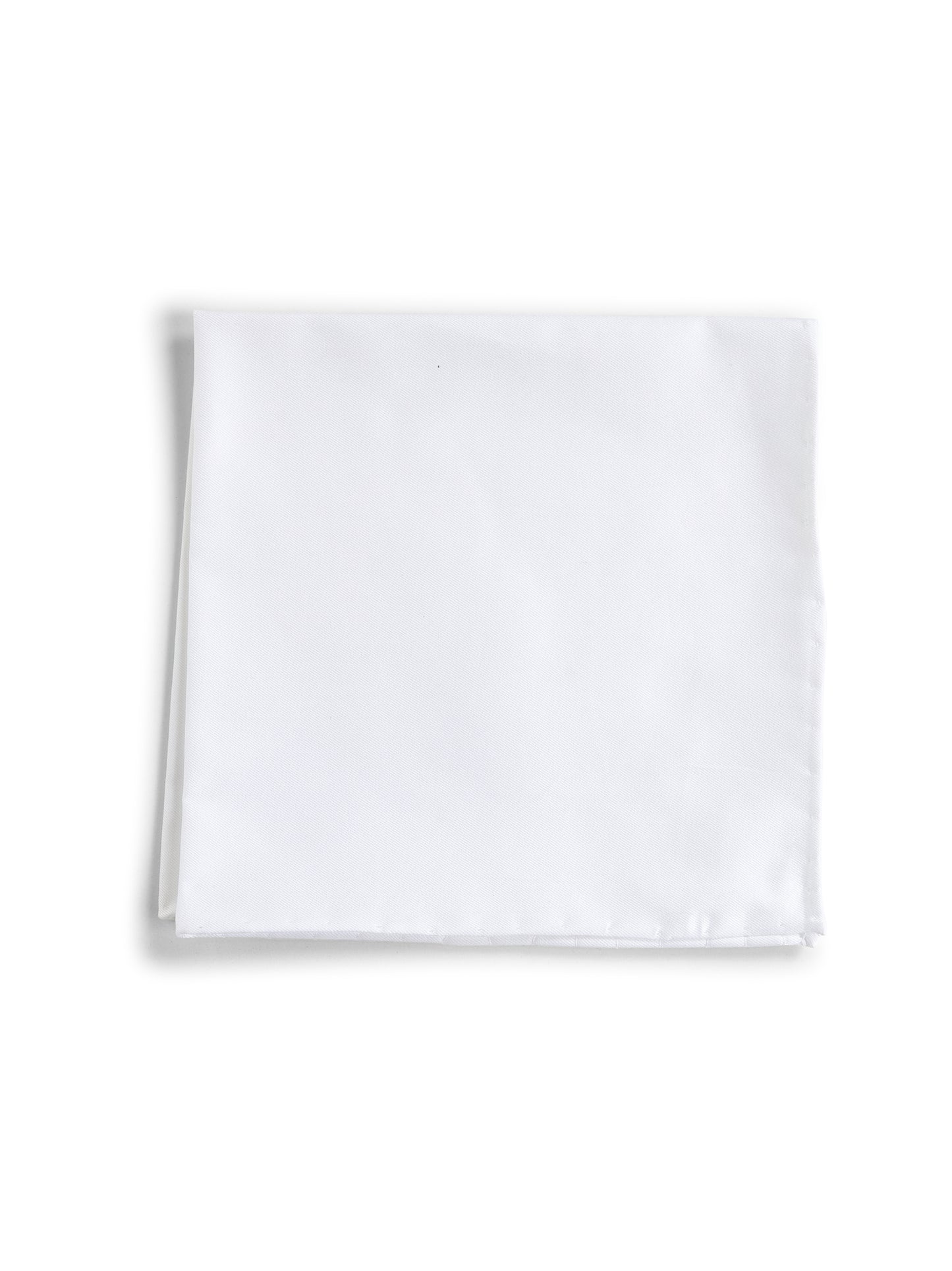 White cotton pocket square