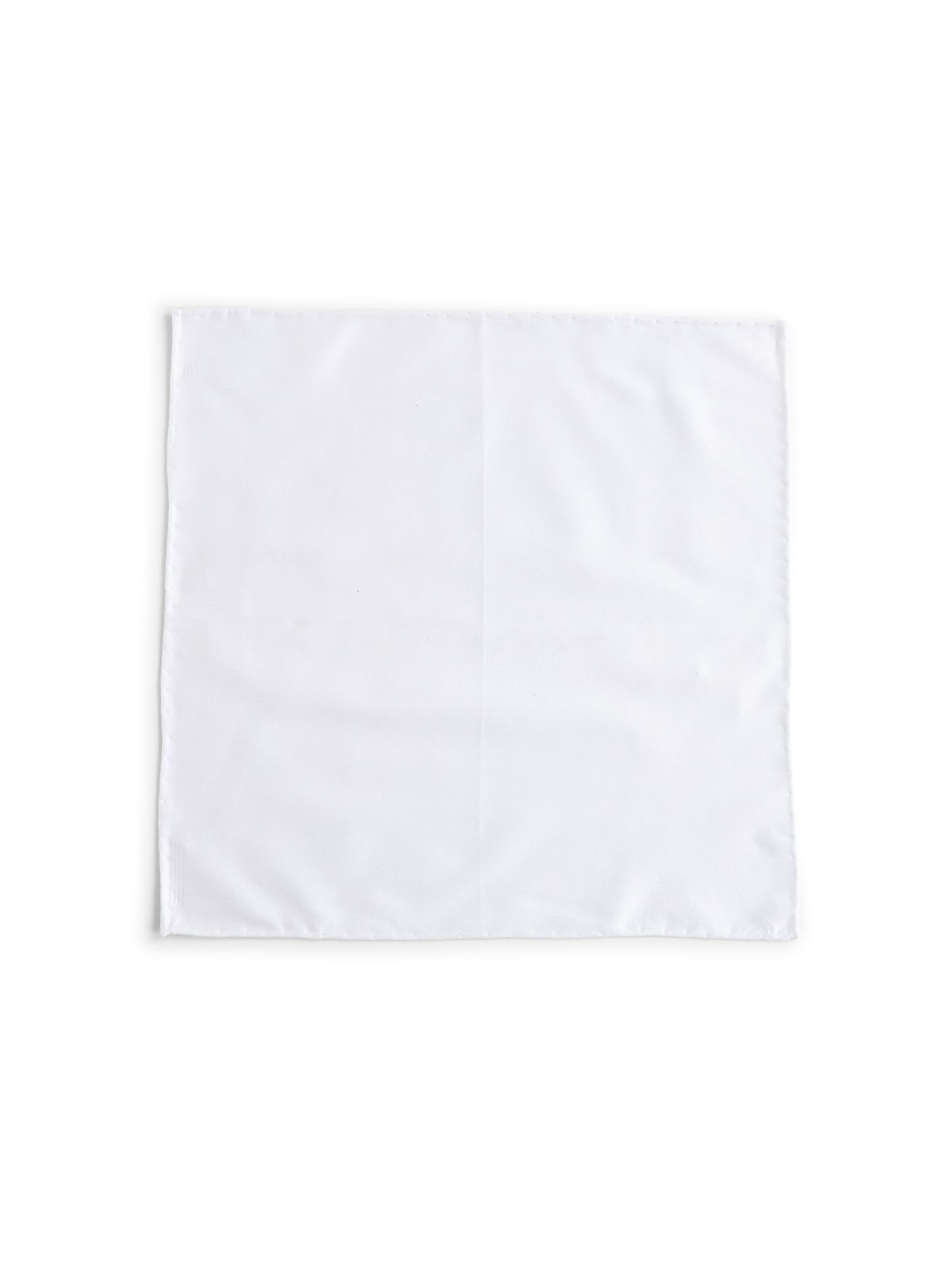 White cotton pocket square