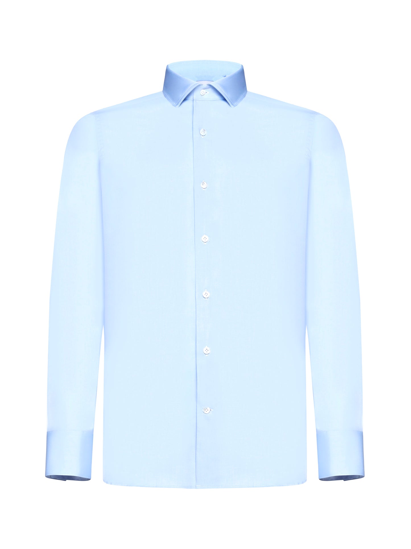 Light blue cotton twill classic shirt