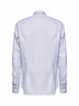 Light blue micro pattern jacquard cotton shirt