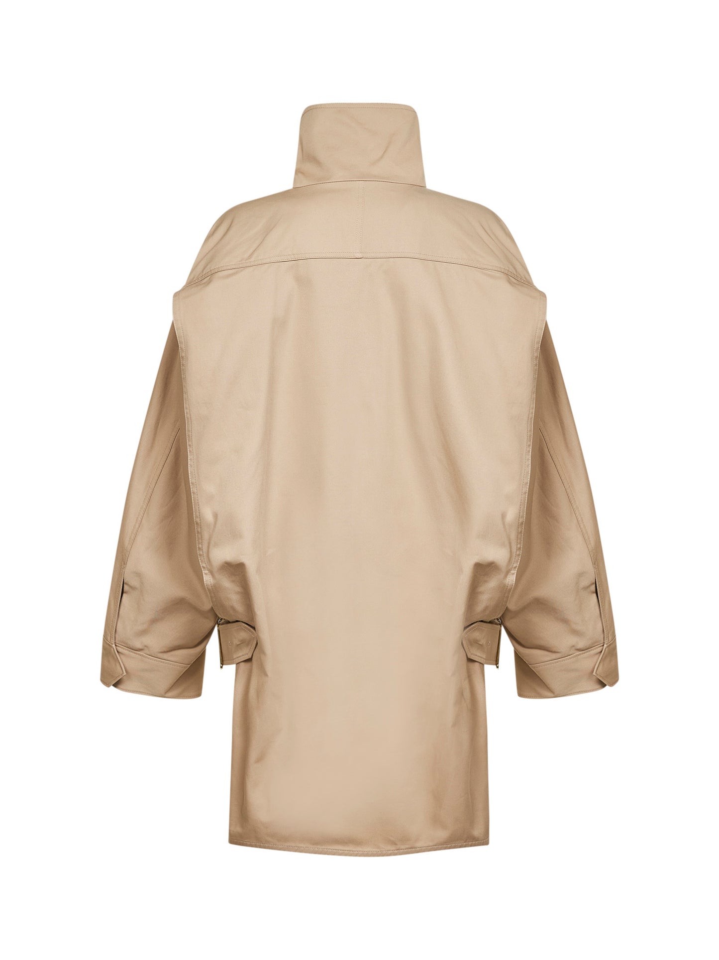 Beige cotton New Celine asymmetric aviator bomber jacket