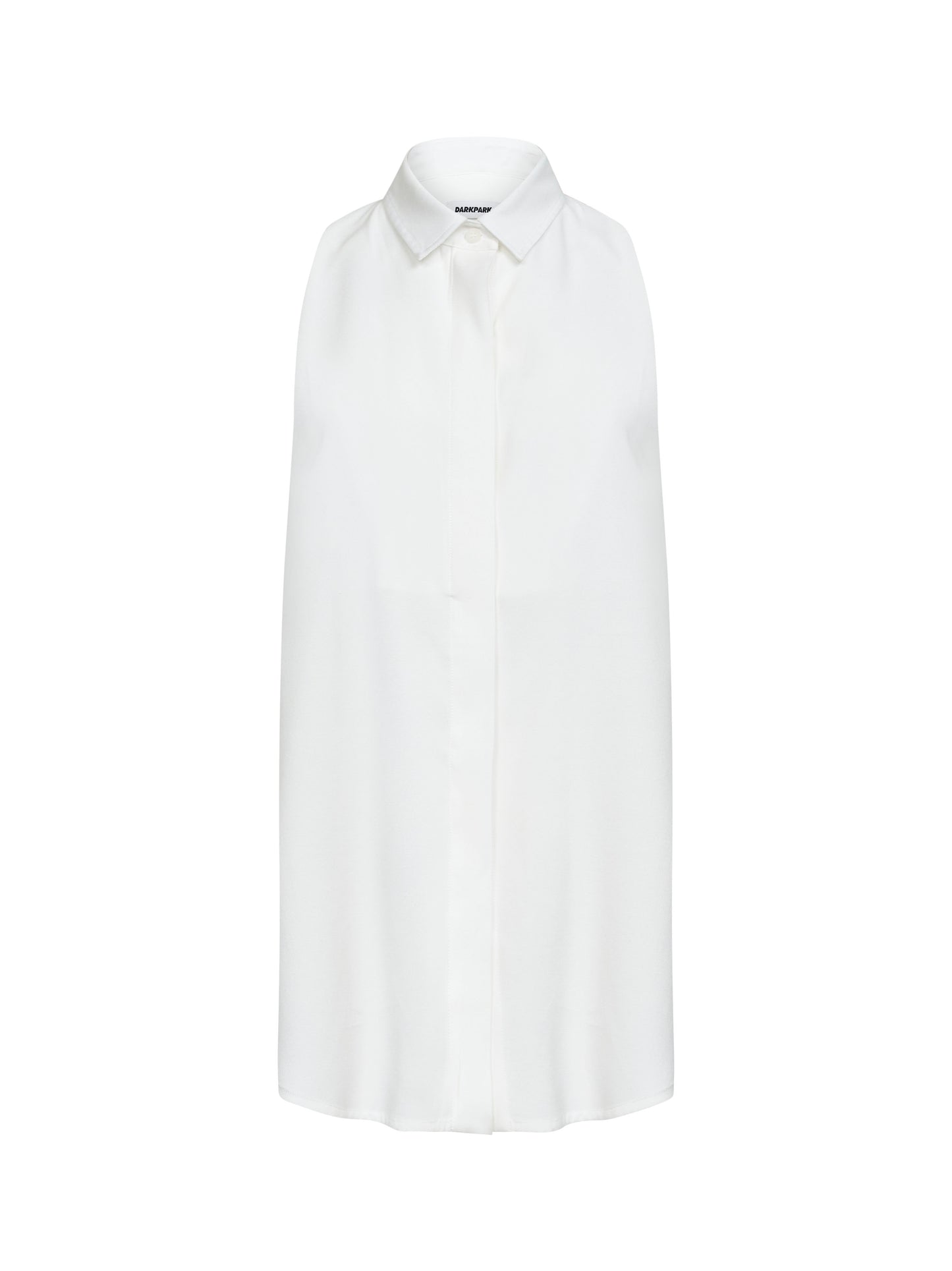 Camicia smanicata Vanessa in misto viscosa bianca