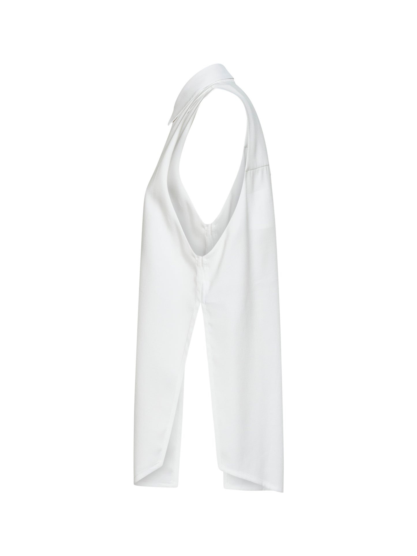 Camicia smanicata Vanessa in misto viscosa bianca