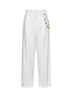 White viscose blend Danielle chain trousers
