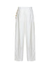 White viscose blend Danielle chain trousers