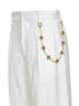 White viscose blend Danielle chain trousers