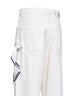 White denim Lisa carpenter jeans with scarf