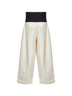 Pantaloni con vita elastica Wendy in cotone bianco