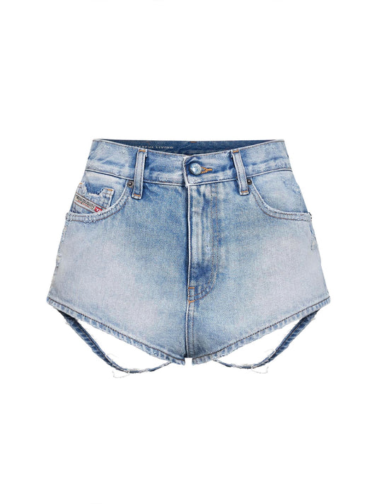 Micro shorts De-Lunar in denim azzurro