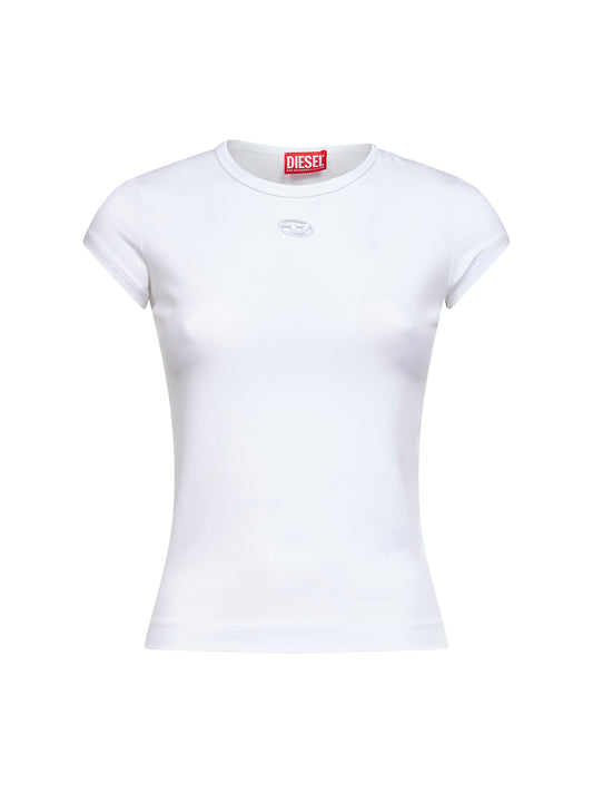T-shirt T-Angie-Od in jersey stretch bianco con logo