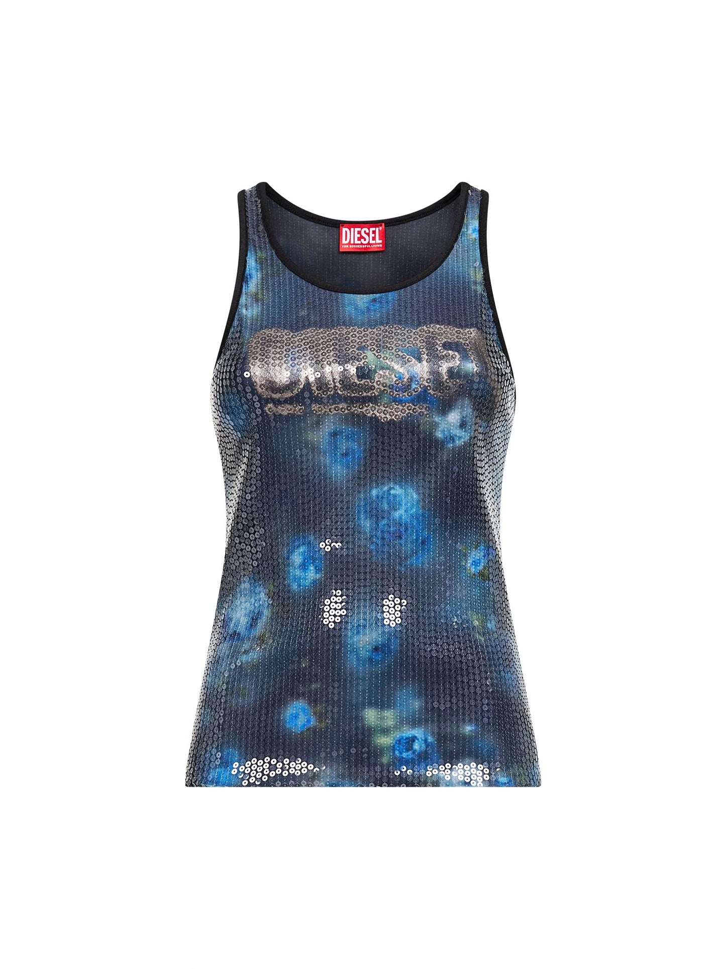 Floral print and sequins jersey T-Unky top