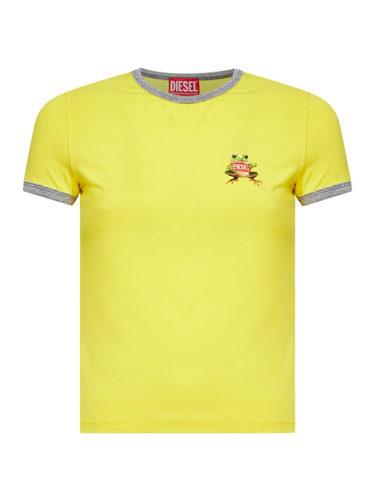 T-shirt T-Uncuties-Long-S11 in jersey giallo
