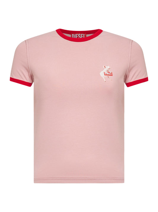 T-shirt T-Uncuties-Long-S12 in jersey rosa