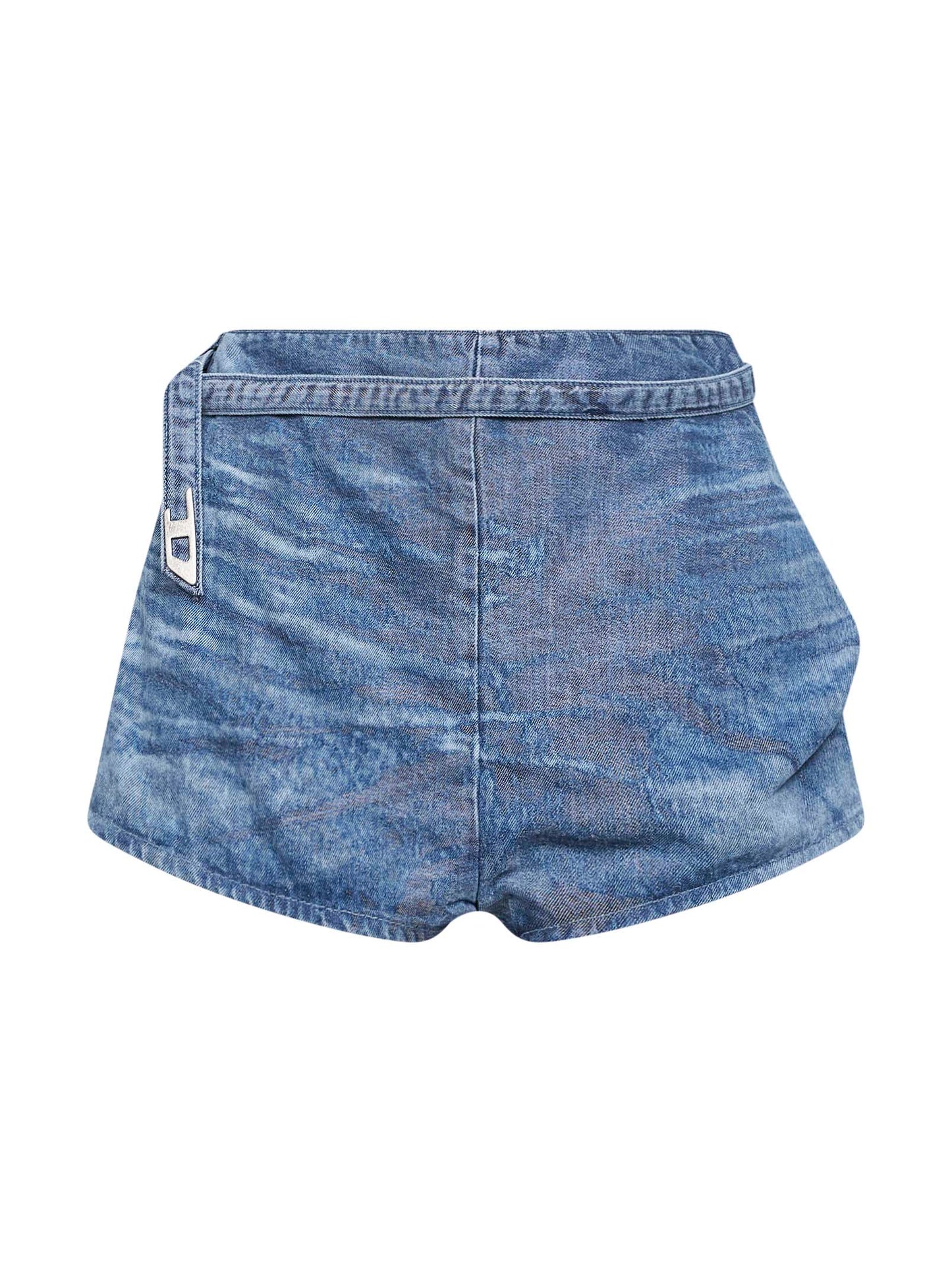 Shorts De-Drex-Fsi1 in satin denim blu