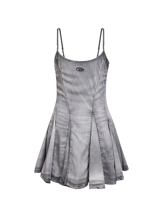 Miniabito svasato De-Spoky-Fsi grigio