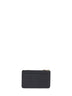 Black calf leather logo card holder