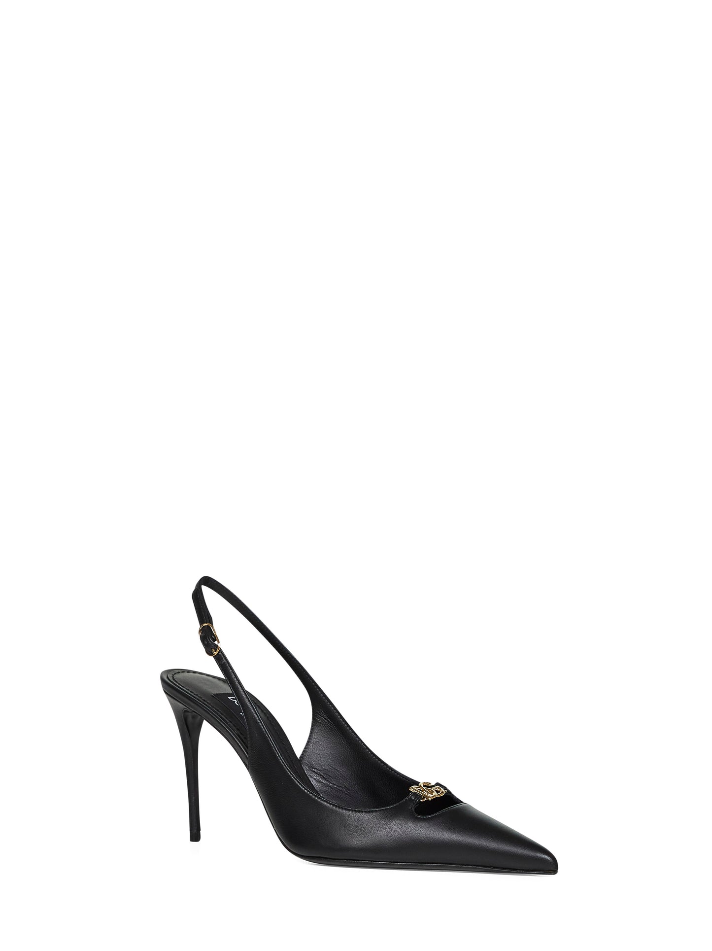 Slingback Lollo in nappa seta nera