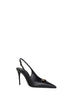 Slingback Lollo in nappa seta nera