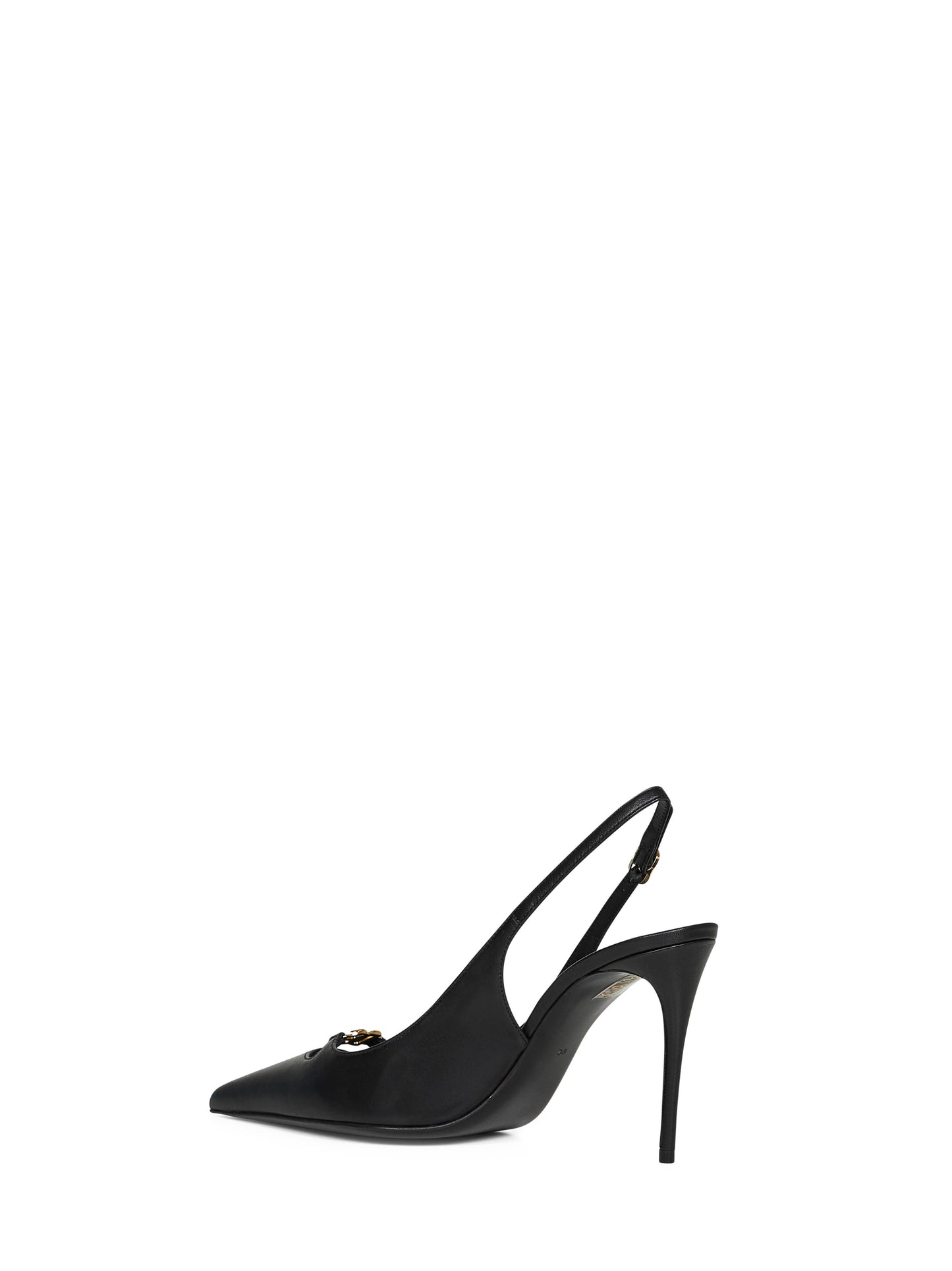 Slingback Lollo in nappa seta nera