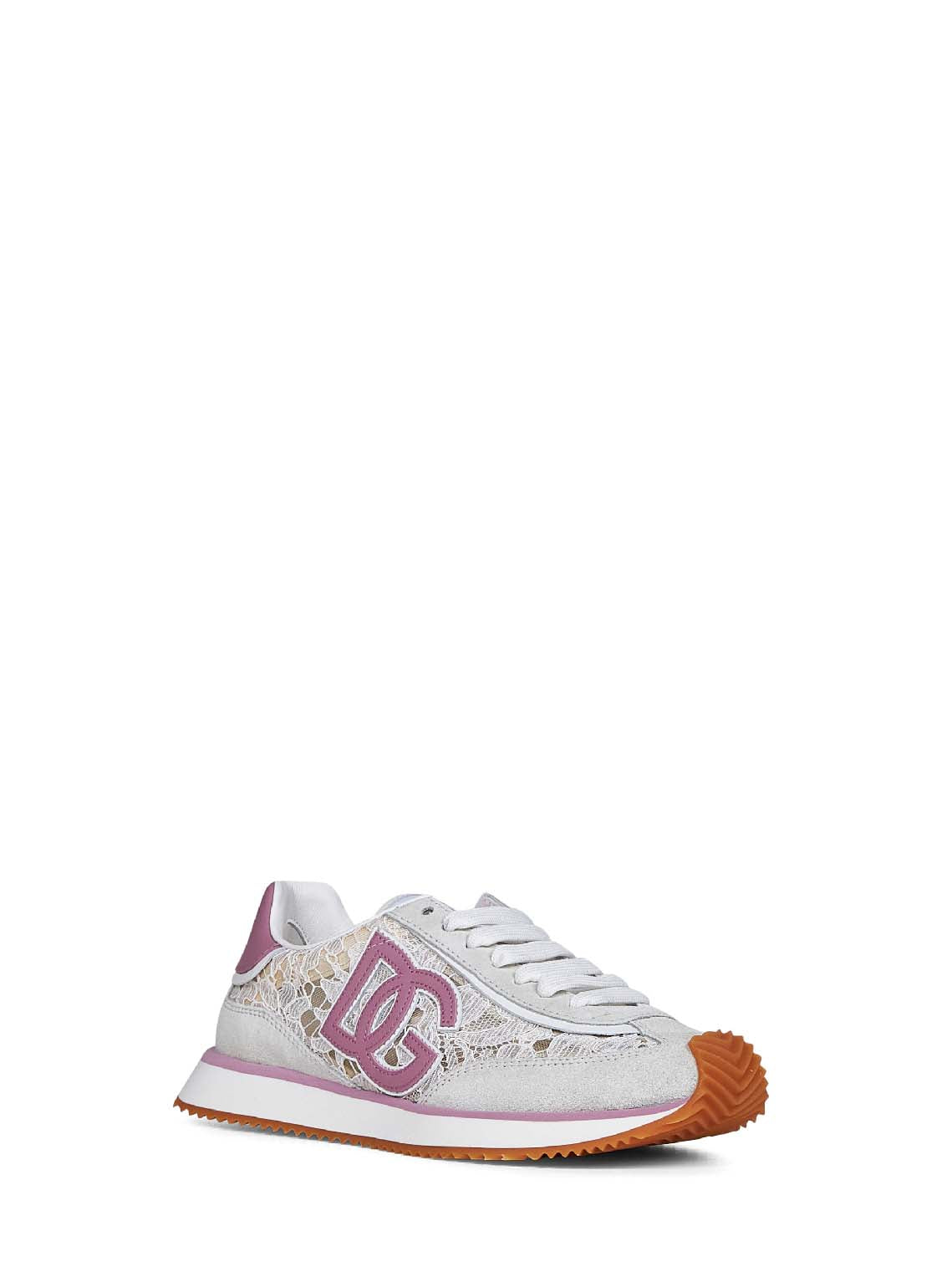 Sneakers DG CUSHION bianche e rosa