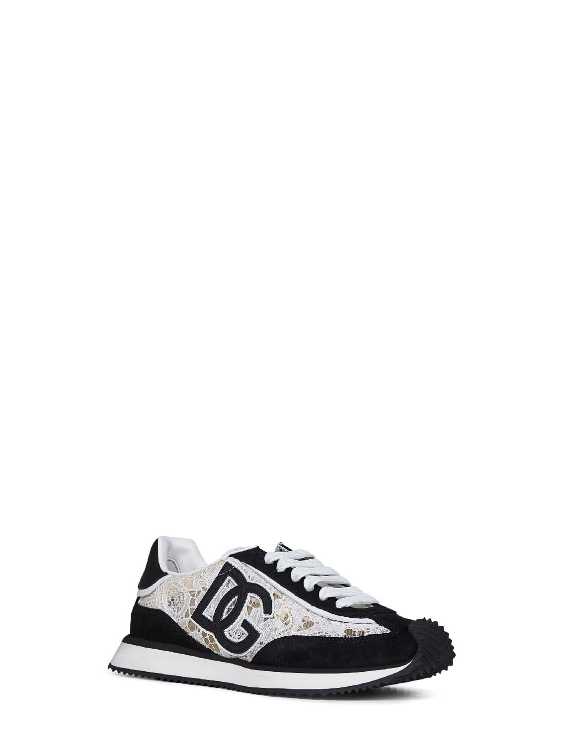 White and black DG CUSHION sneakers