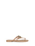 Powder pink rubber logo thong sandals