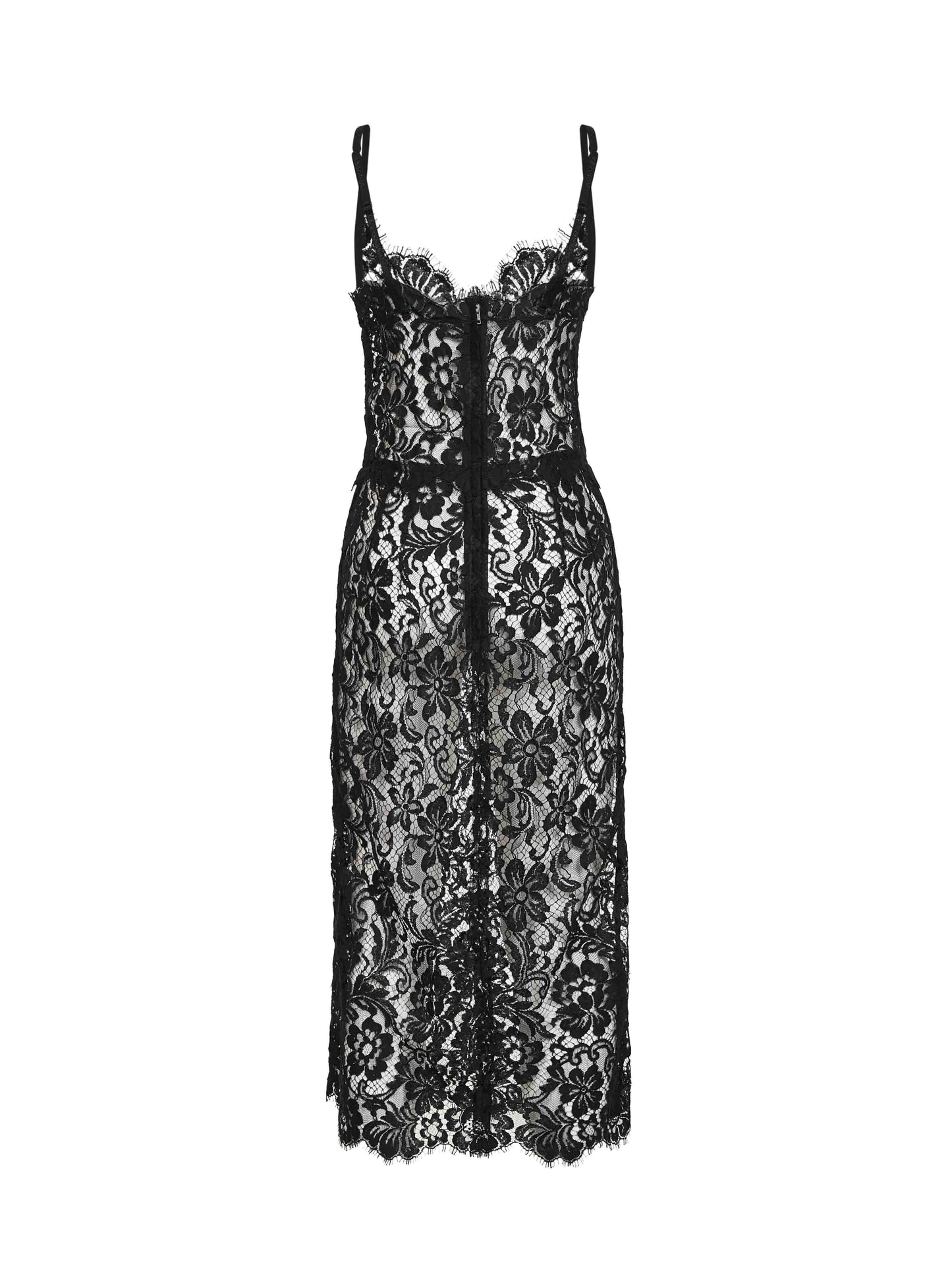 black lace dress dolce and gabbana Long lace dress in Black for Women
