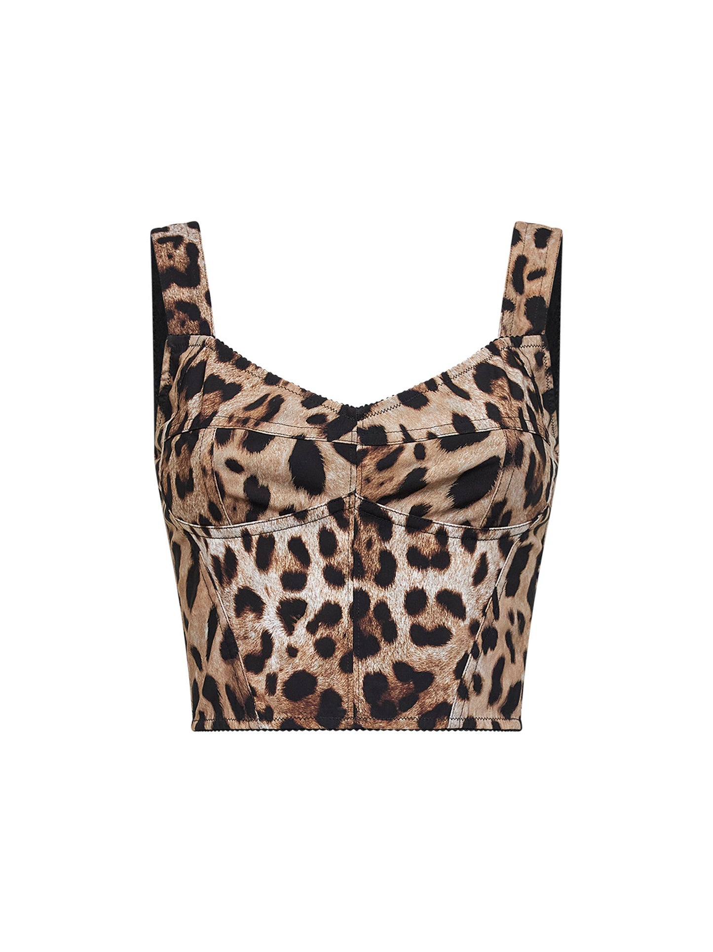 Leopard print bustier top