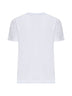 T-shirt in jersey bianco con logo in strass