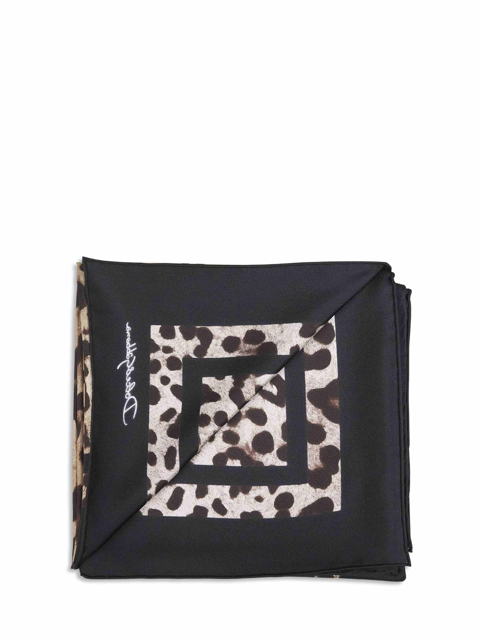 DOLCE & GABBANA ヒョウ柄 ネックウォーマー Leopard print silk twill scarf – Daniello.com
