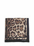 Leopard print silk twill scarf