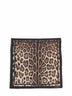 Leopard print silk twill scarf