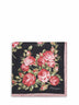 Rose bouquet print silk twill scarf