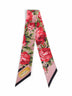Rose bouquet print silk twill bandeau