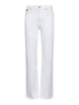 White cotton denim flared jeans