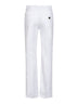 White cotton denim flared jeans