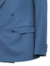 Avio blue wool poplin double-breasted jacket