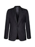 Black wool and silk Miami single-breasted blazer