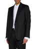 Black wool and silk Miami single-breasted blazer