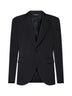 Black technical fabric Sicilia single-breasted blazer