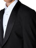 Black stretch wool Sicilia tuxedo blazer