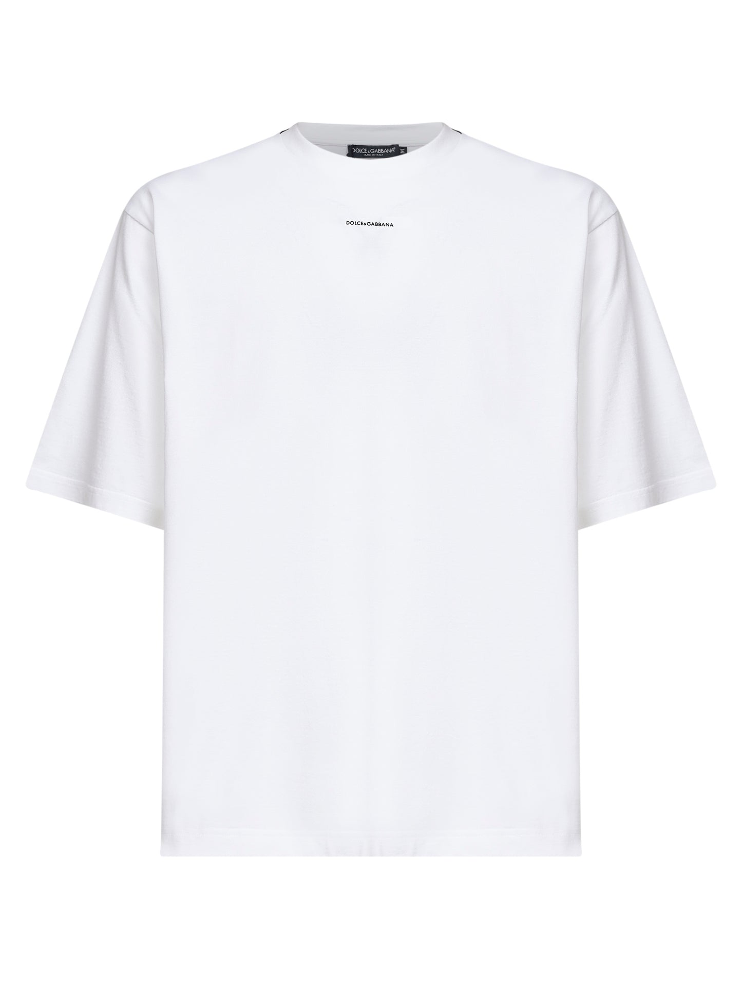 T-shirt over in cotone bianco con stampa