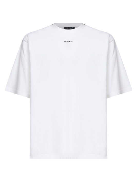 White cotton printed oversized T-shirt