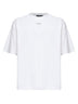 T-shirt over in cotone bianco con stampa