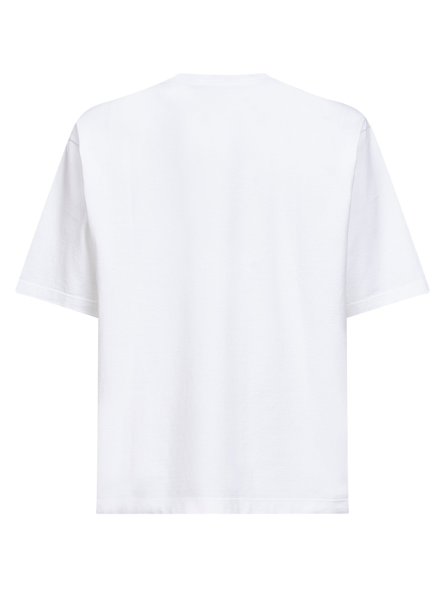 T-shirt over in cotone bianco con stampa