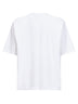 T-shirt over in cotone bianco con stampa