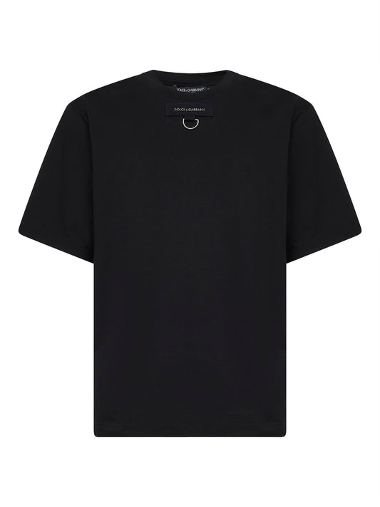 Black jersey logo T-shirt