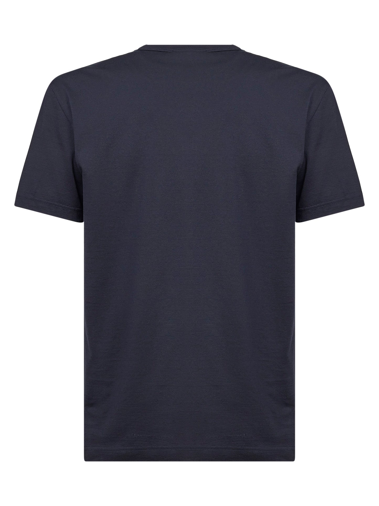 Blue cotton heraldic patch T-shirt